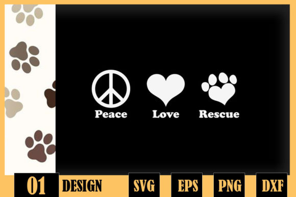 Animal Rescue Peace Love Adopt Dog Cat