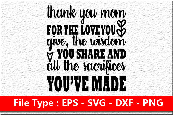 Mother s Day Svg Design, Thank You Mom